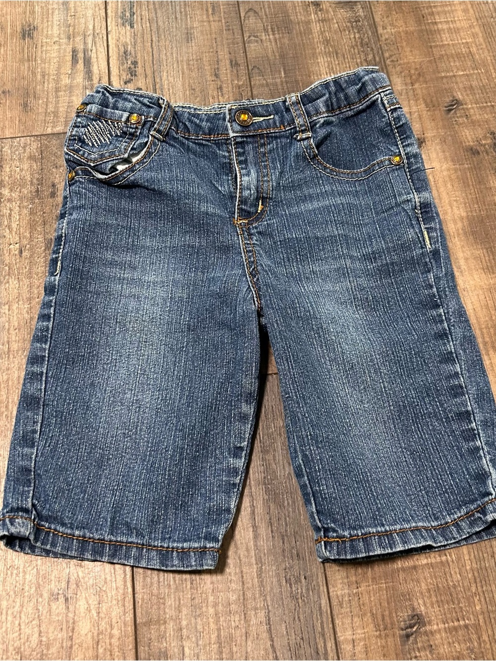 Arizona Girls Bermuda Shorts Denim Size 6X Adjustable Waist
